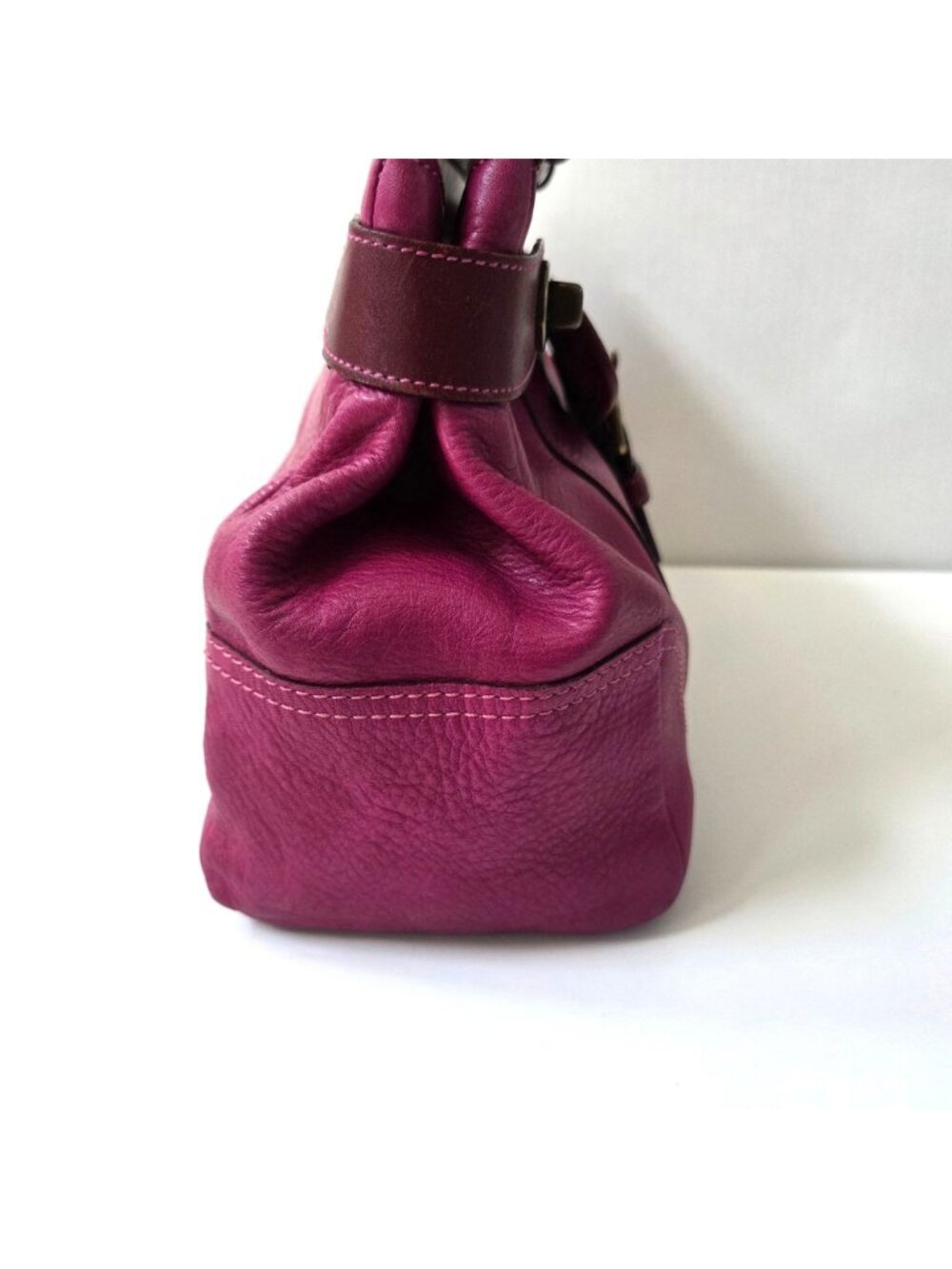 Coach Purse Soho Dowel Top Dual Tone Fuschia Satchel Bag Limited Edition 9749 - Picture 5 of 16